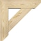 Ekena Millwork Traditional Slat Rough Sawn Bracket w/ Offset Brace, Douglas Fir, 6"W x 20"D x 20"H BKT0604X20X20TRA06RDF - alternate 3